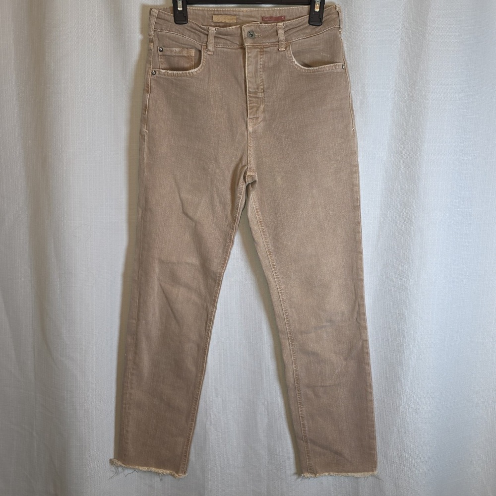 Pilcro The Vintage Straight Jeans Pink-ish-Brown High Rise Raw Hem 28